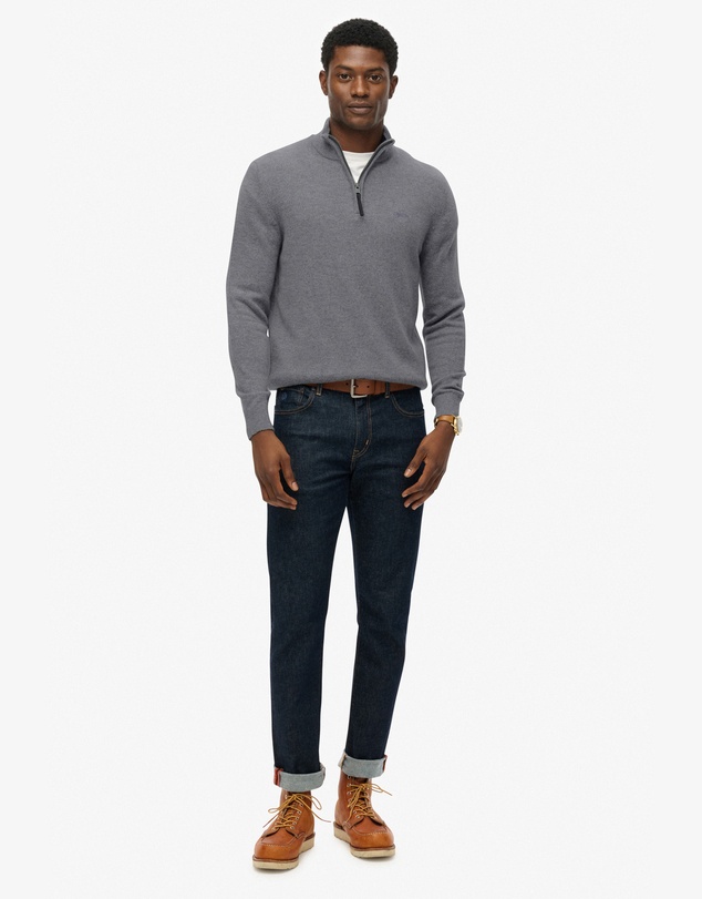 Superdry - Wool Blend Half Zip Slim Fit Jumper