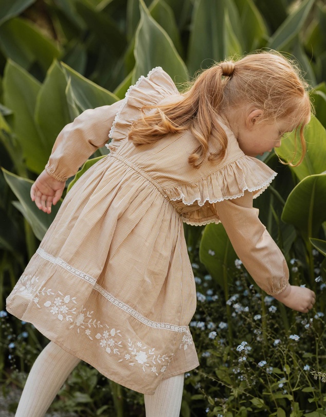 Bebe by Minihaha - Winnie Embroidered Gingham Dress - Kids