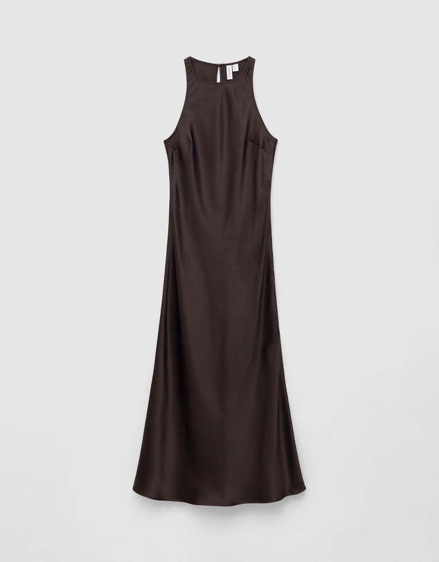 & Other Stories - Sleeveless Satin Midi Dress