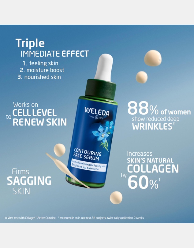 Weleda - Contouring Face Serum - Blue Gentian & Edelweiss, 30ml