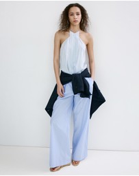 M.N.G - Striped Crossover Top