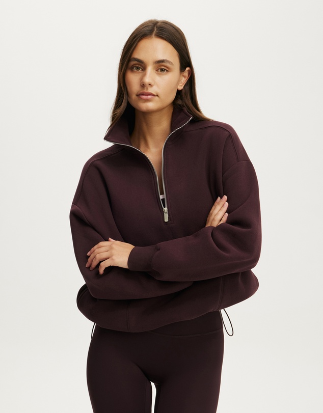 Cotton On Body Active - Plush Half Zip Sweatshirt