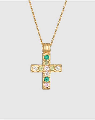 Haze & Glory - ICONIC EXCLUSIVE - Vivid Cross Pendant Necklace - Gold