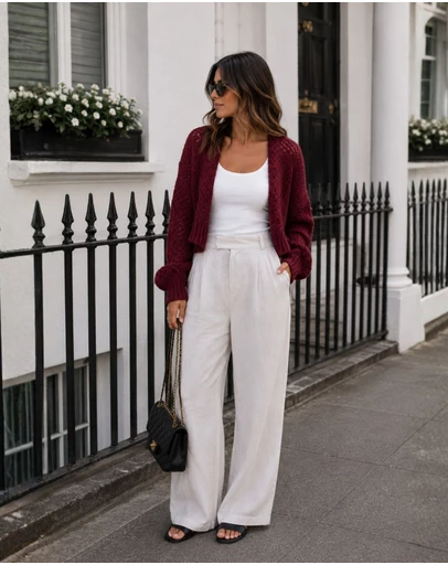 Esther & Co - Dorine Cardigan - Wine