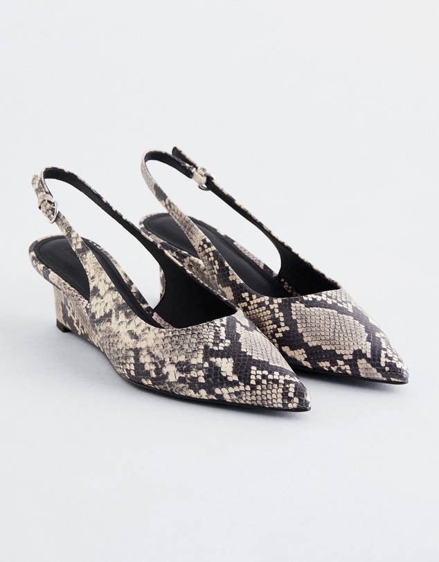 & Other Stories - Leather Wedge Slingback Pumps
