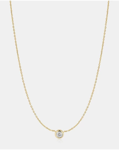 Ania Haie - Ania Haie Gold Solitaire Necklace