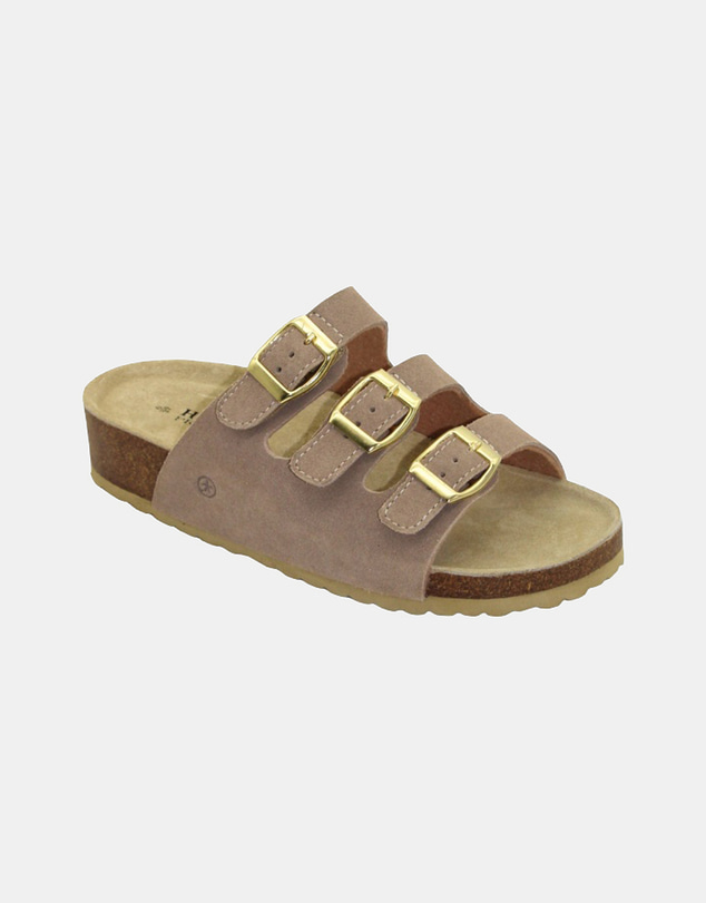 Human - Women's Hope Slide Sandals Mushroom Suede