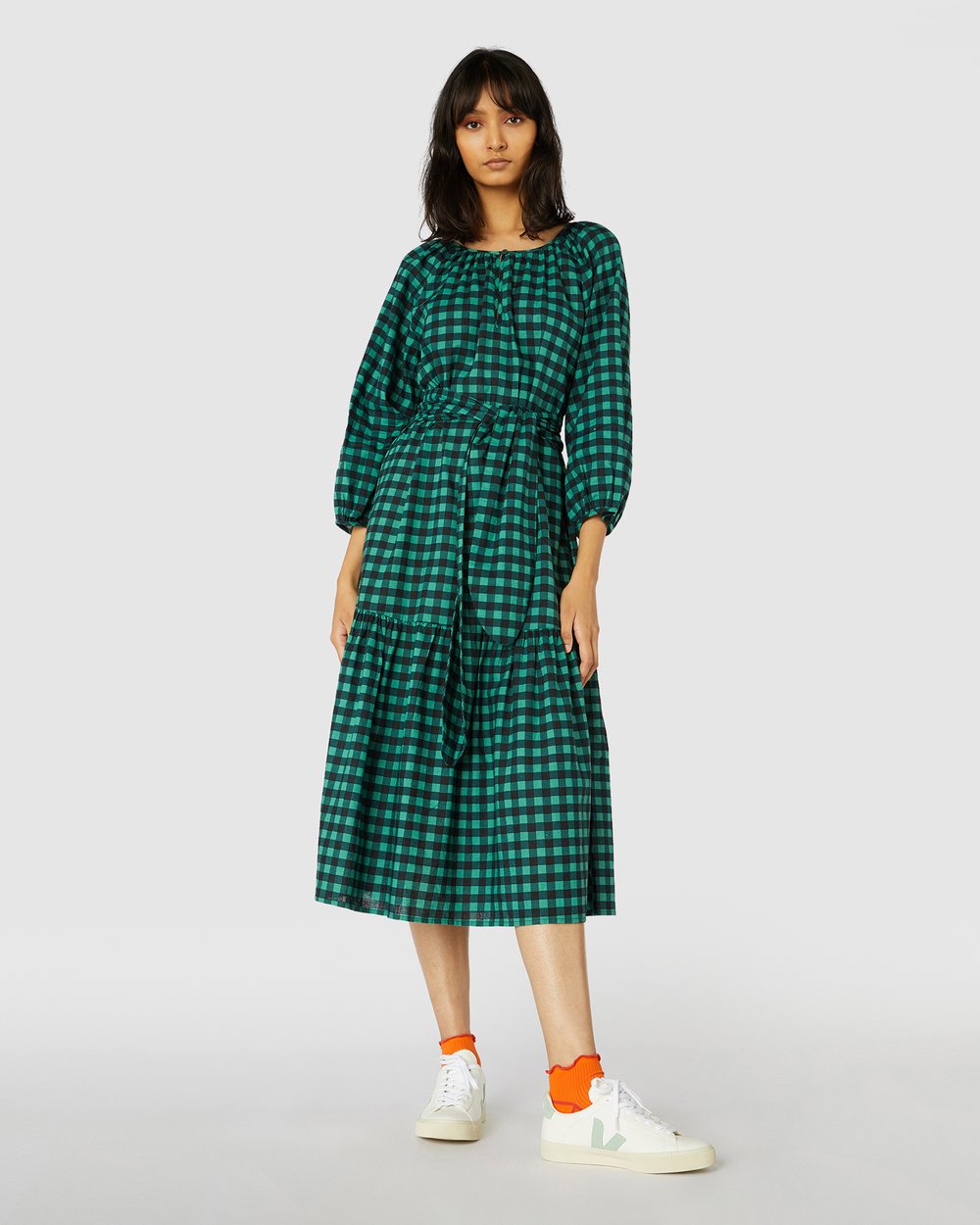 Romy Gingham Long Dress by Gorman Online | THE ICONIC | Australia