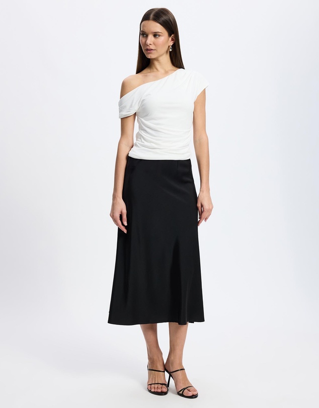 Mossée - Lily Midi Silk Skirt