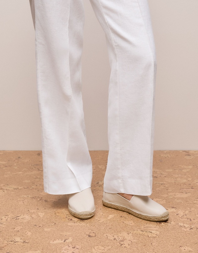 Trenery - Tallow Espadrille Flat in Oyster