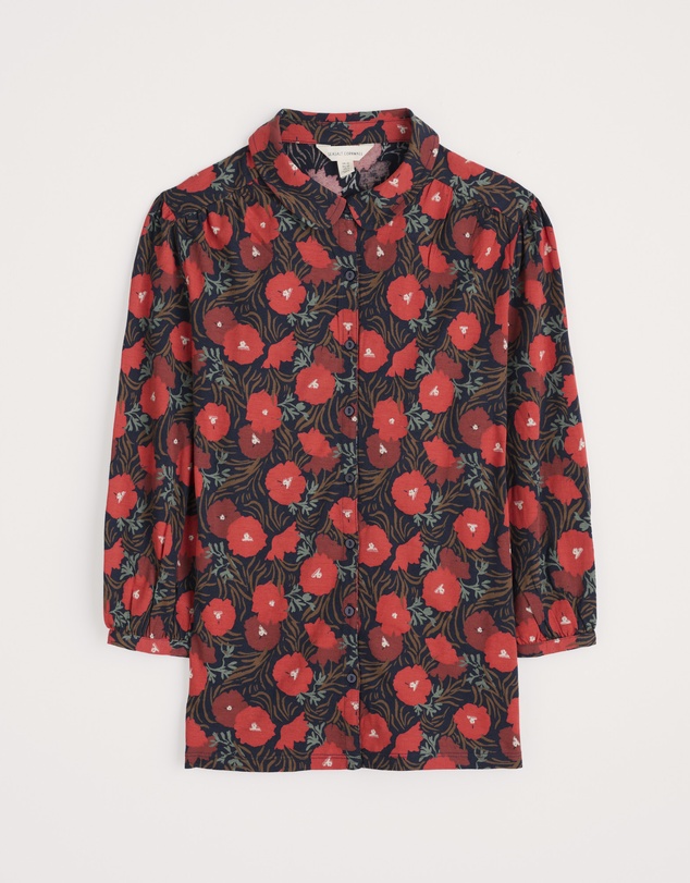 Seasalt - Seasalt Cornwall Navy 3/4 Embrace Shirt