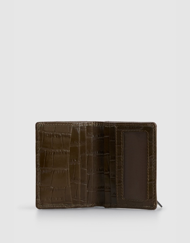 Evity - Dahlia Leather Croc Credit Card