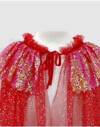 Pink Poppy - Twinkling Sequin Trim Cape
