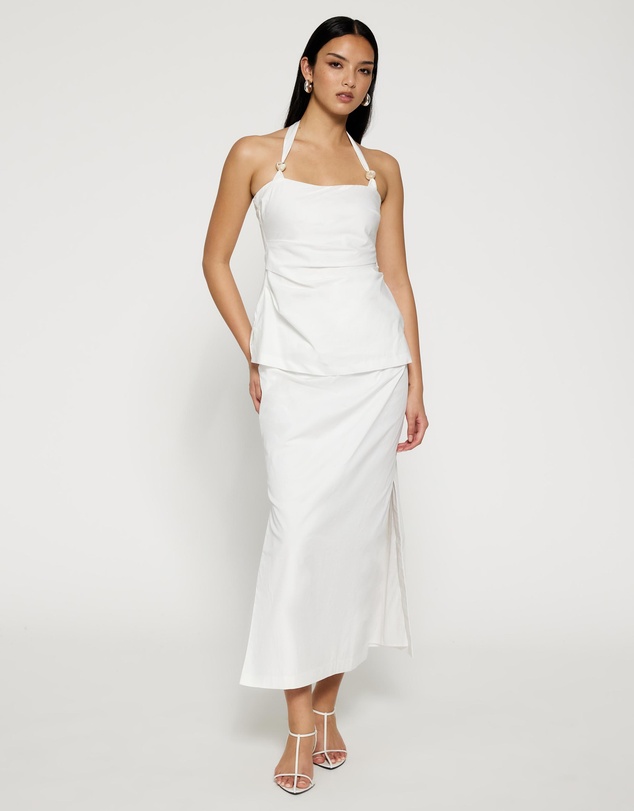 Lover - Tianah Tuck Detail Midi Skirt