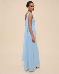 CHANCERY - Elly Asymmetric Draped Cowl Maxi Dress