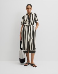 Country Road - Stripe Midi Shirt Dress