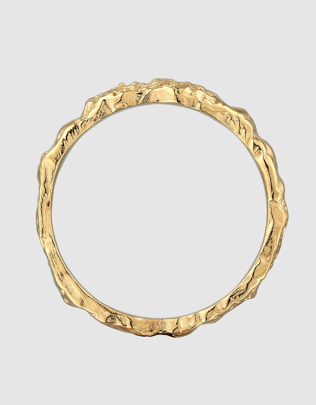 Elli Jewelry - Textured Band Ring in Gold-Plated 925 Silver