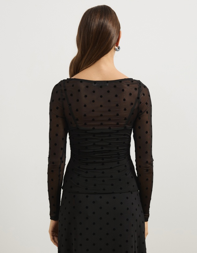 Atmos&Here - Aria Polka Dot Long Sleeve Top
