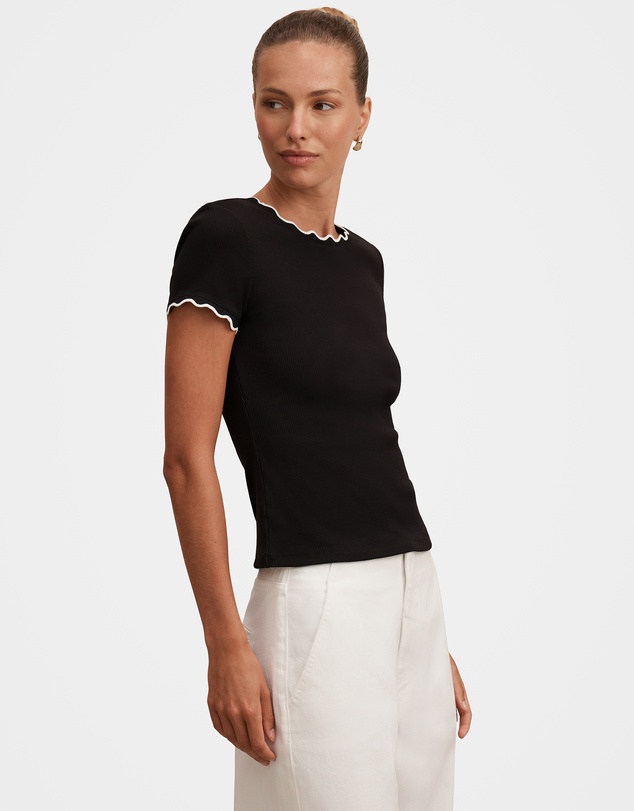 Forever New - Rebecca Scallop Trim T-shirt