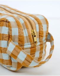 Mosey Me - Honey Blue Seersucker Dopp Kit