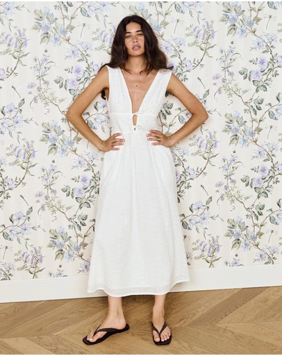 MINKPINK - Anais Embroidered Midi Dress