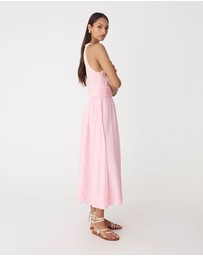 Forcast - Miami Gathered Neck Hemp Dress