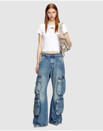 Diesel - Slim Fit T-Shirt with Cut-Out Oval D