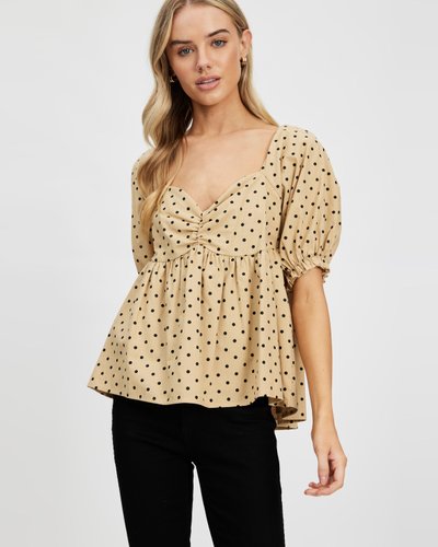 Ophelia Tie Back Cotton Top