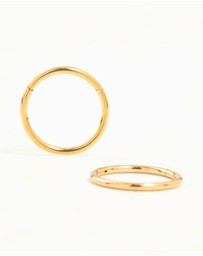 Lovisa - Gold Plated Surgical Steel Medium Sleeper Earrings 10 mm