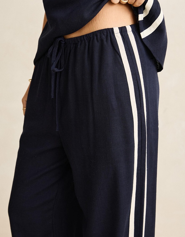 Rhythm - Contrast Linen Track Pants