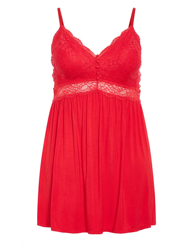 City Chic - Gizelle Lace Trim Sleep Chemise