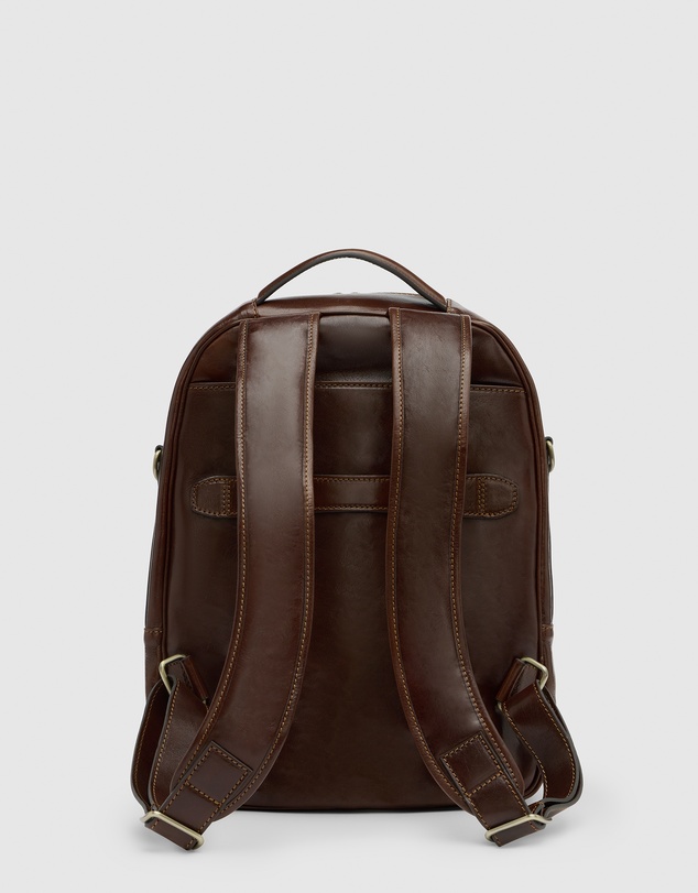 Republic of Florence - The Belfast Brown Laptop Backpack