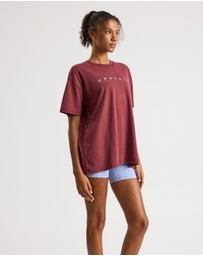 Upstate - Thrive Tee - Warm Cherry Snow Wash