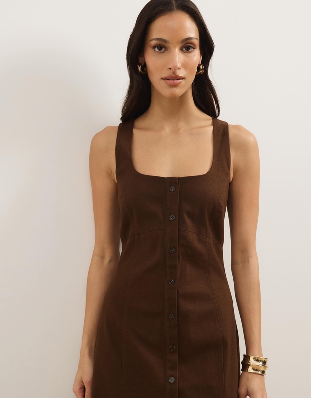 Atmos&Here - Cece Cotton Twill Maxi Dress