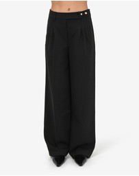 Forcast - Dolly Pleated Wide Leg Pants