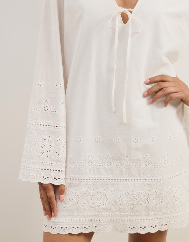 Atmos&Here - Alani Broderie LS Mini Dress