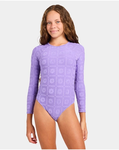 Roxy - Girls 8 to 16 The Girls Long Sleeve One Piece Swimsuit
