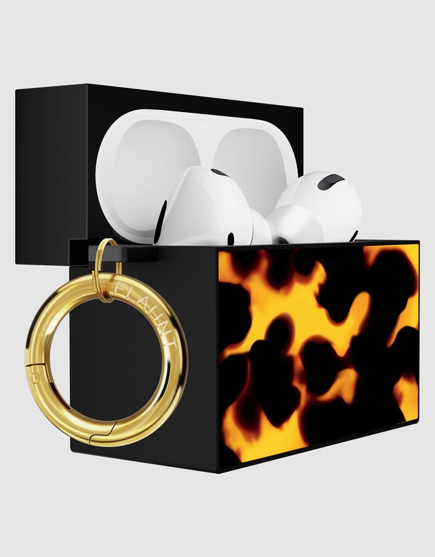Flaunt - Flaunt Tortoise with Gold Clip Case for AirPod Pro 3