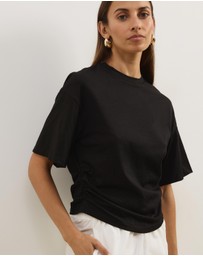 Atmos&Here - Short Sleeve Funnel Neck T-Shirt