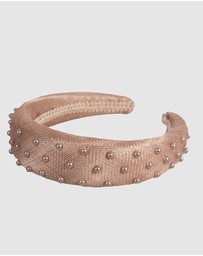 Max Alexander - Taupe Sinamay Racing Fascinator Headband