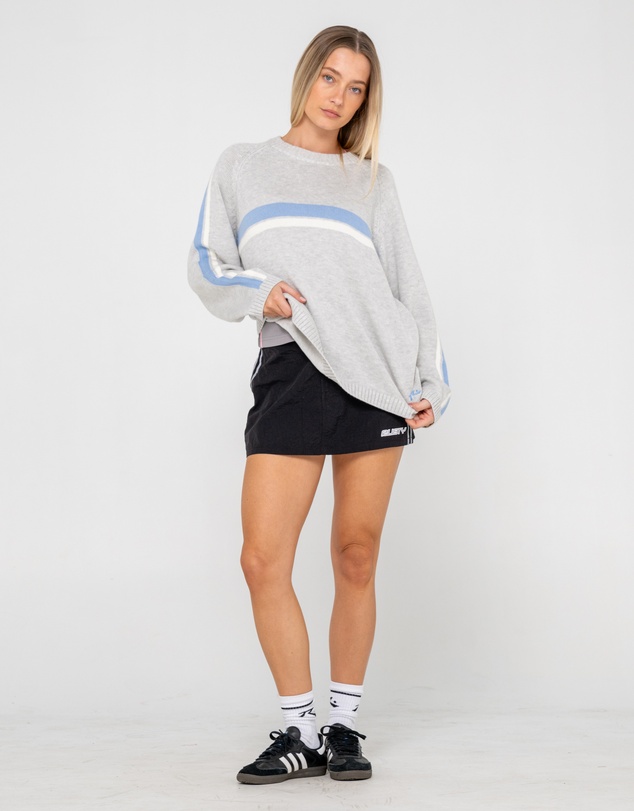 Rusty - White Lines Crew Neck Knit