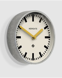 Newgate - Newgate Luggage Wall Clock Galvanised Yellow Hands