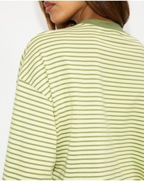 Dazie - Nostalgia Stripe Oversized LS Tee