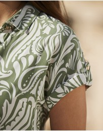 Sosandar - Paisley Print Short Sleeve Shirt