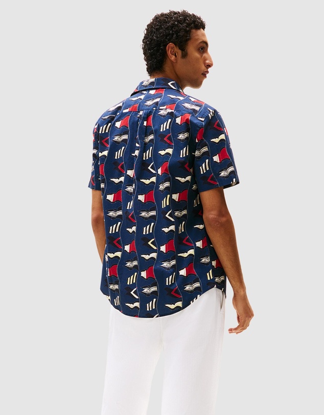 Tommy Hilfiger - Regular Fit Flag Print Poplin Shirt - ICONIC EXCLUSIVE
