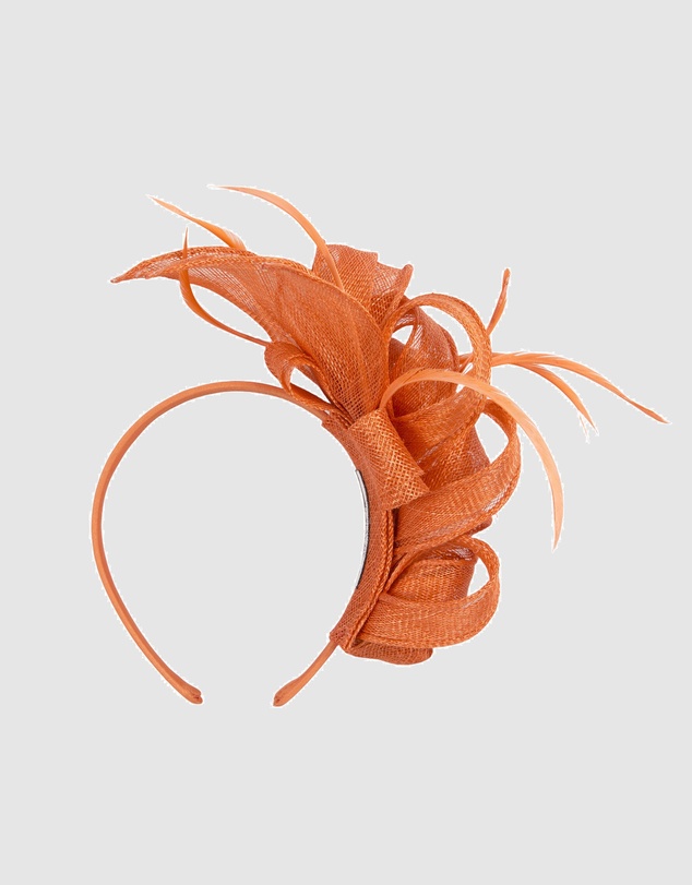 Max Alexander - Orange Sinamay Loops Fascinator