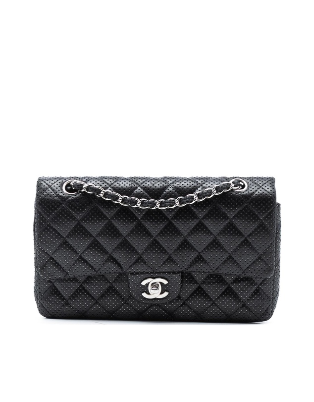 Pre-Loved by Azura Reborn - Pre-Loved Medium Classic Perforated Lambskin Double Flap