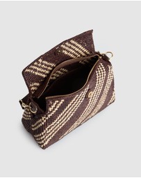 Evity - Clara Leather Raffia Shoulder Bag