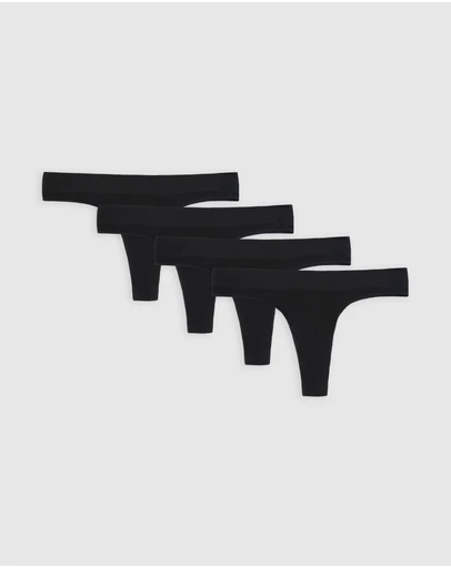 Ambra - 4 Pack Bare Essentials Recycled Nylon G String
