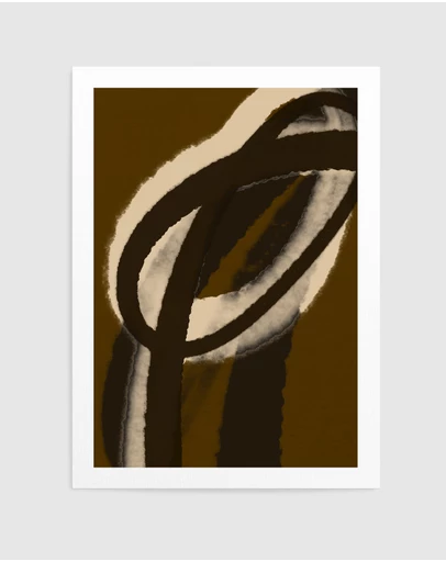 Olive et Oriel - Espressostrokes No 1 by Treechild Art Print